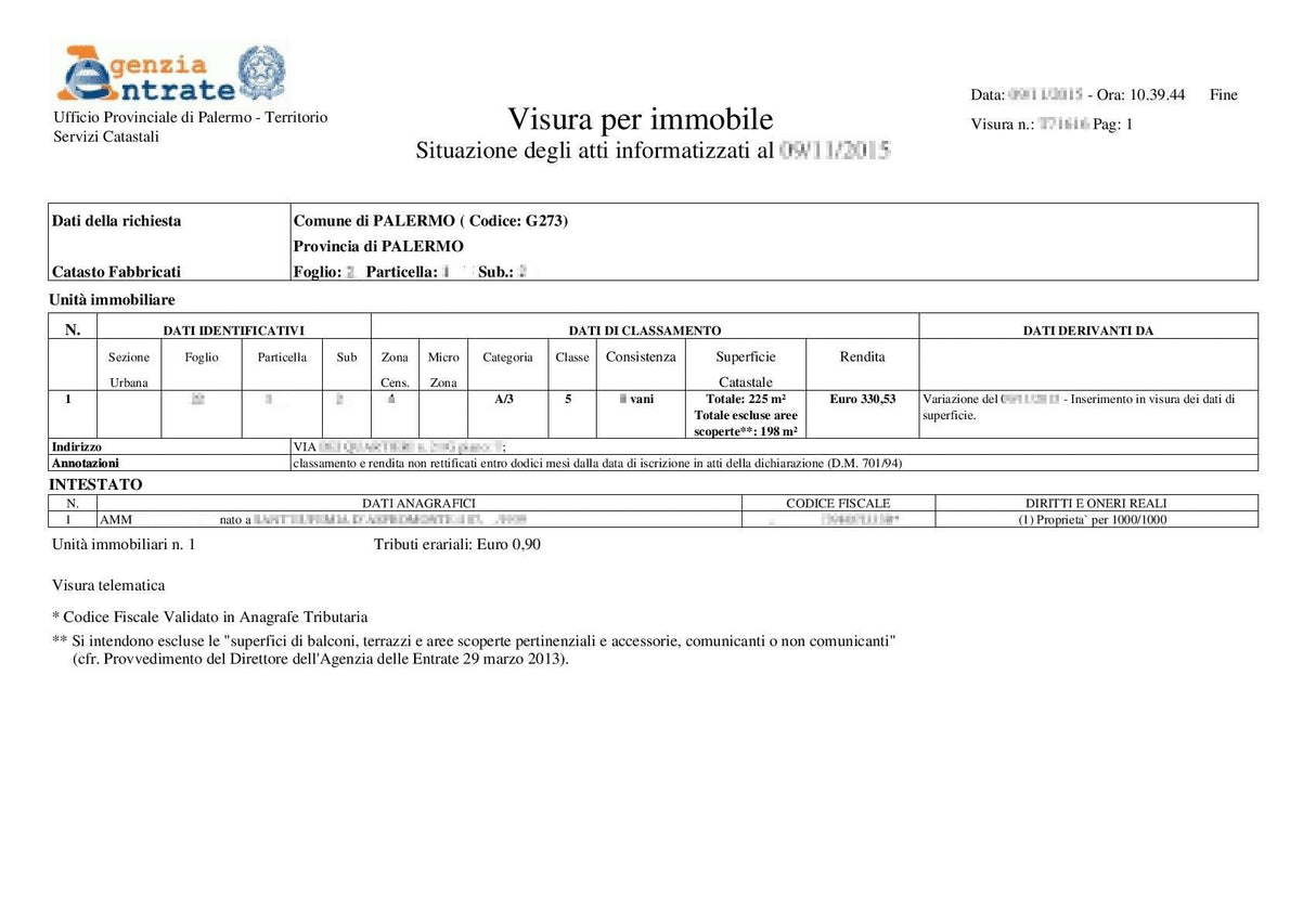 VISURA CATASTALE online in modo semplice