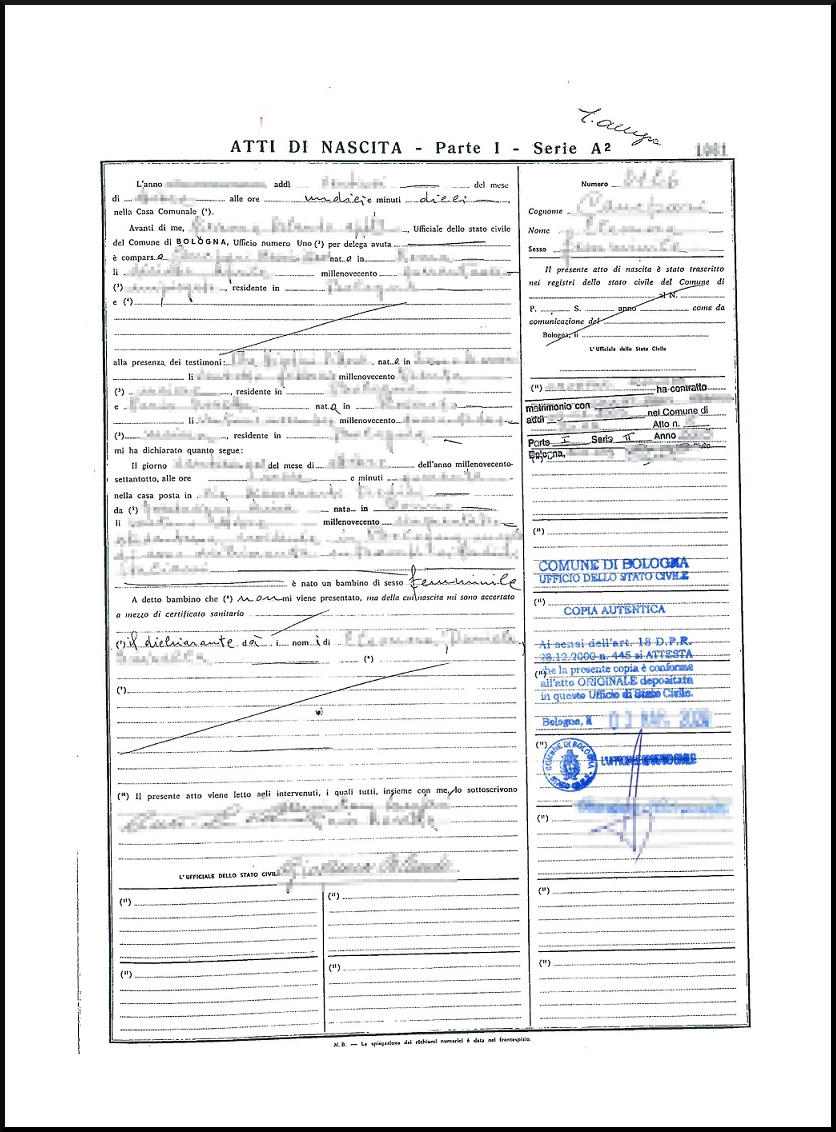 Atto integrale di Nascita Online in un click