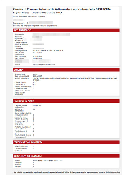 Visura camerale Online