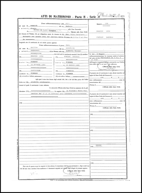 atto di matrimonio Online in un click